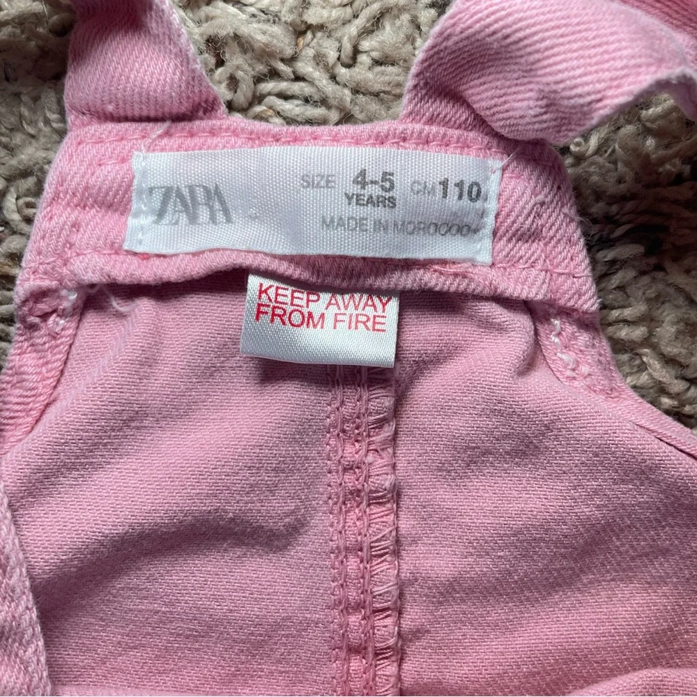 Zara Pink Overalls ‎ Denim Dress
